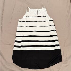 Striped Black and White Women's Top
